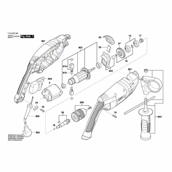 Skil 6070 Spare Parts List Type: F 012 607 001 127V BR