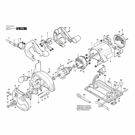 Skil 5164 Spare Parts List Type: F 012 516 445 230V EU