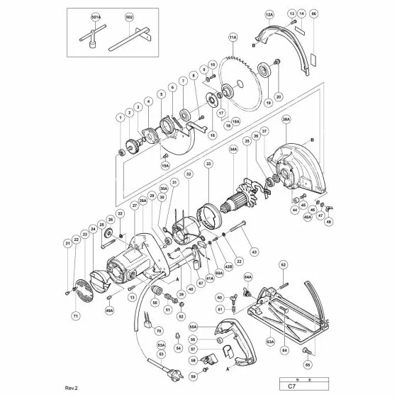 Hitachi C7 Spare Parts List