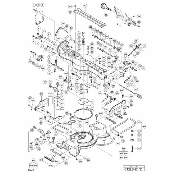 Hitachi C12LSH Spare Parts List