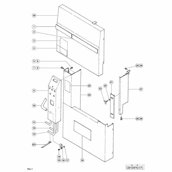 Hitachi CB100FA Spare Parts List