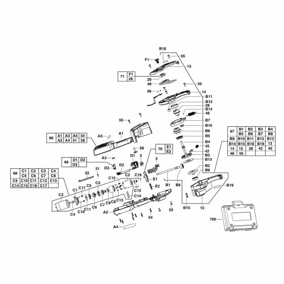 Milwaukee C12 PPC GEAR BOX 201364002 Spare Part Serial No: 4000416541