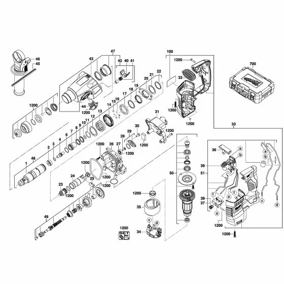 Milwaukee HD18 H REDUCTION GEAR 611291001 Spare Part Serial No: 4000428686