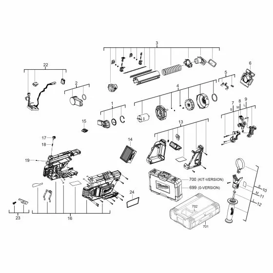 Buy A Milwaukee M12 DE0C Spare part or Replacement part for Your Cordless Dust Extractor and Fix Your Machine Today