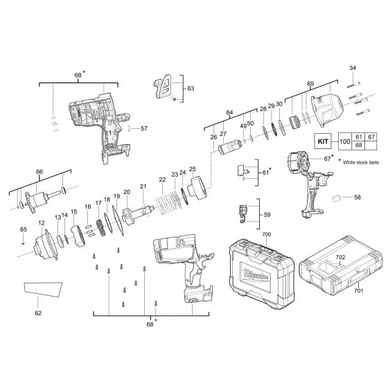 Buy A Milwaukee M18 CHIWF GASKET 4931436146 Spare Part Serial 4000446262