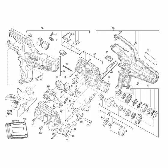 Milwaukee M12 CC SPRING 4931435531 Spare Part Serial No: 4000448942