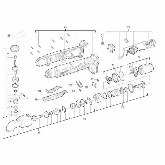 Milwaukee M18 BRAID SLIDING SWITCH 4931436484 Spare Part Serial No: 4000452906 Exploded Diagram