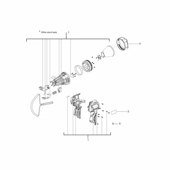 Milwaukee M12 SLED SWITCH ASSEMBLY 4931453469 Spare Part Serial No: 4000452917