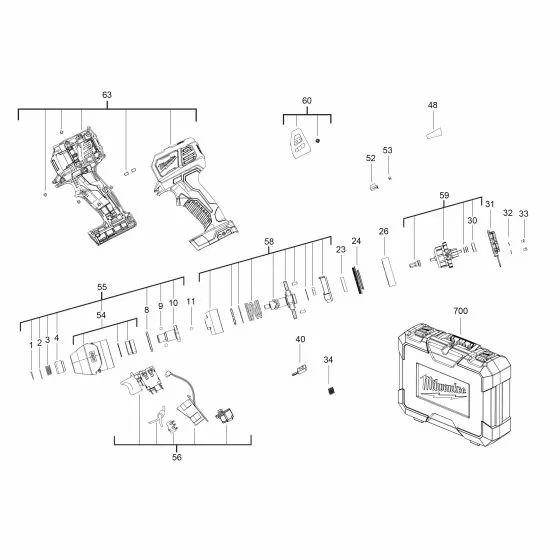 Milwaukee M18 BID BALL BEARING 681286001 Spare Part Serial No: 4000452907