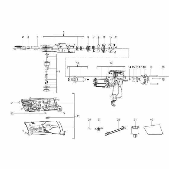 Buy A Milwaukee M12 FIR120 MOTOR PLATE 4931465282 Spare Part Serial 4000460731