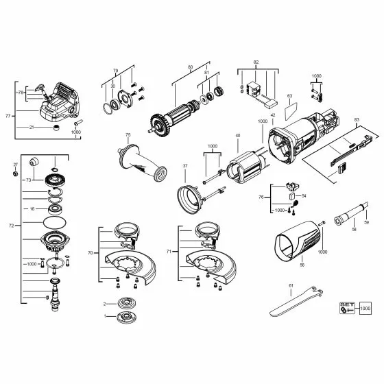 Buy A Milwaukee AG10115 Spare part or Replacement part for Your Angle Grinder and Fix Your Machine Today