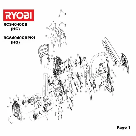 Ryobi RCS4040CB SPRING 5131016220 Spare Part Type: 5133001676