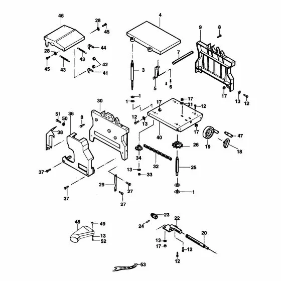 Dewalt DW770GP Spare Parts List Type 2