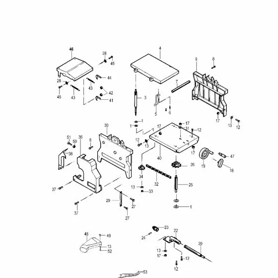 Dewalt DWS778 Spare Parts List Type 1