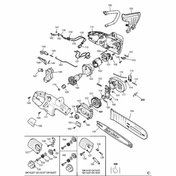 Buy A Black & Decker GK1630T NO LONGER AVAILABLE Spare Part Tye: 1