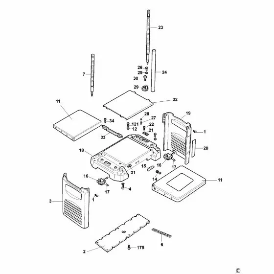 Dewalt DW771 Spare Parts List Type 1