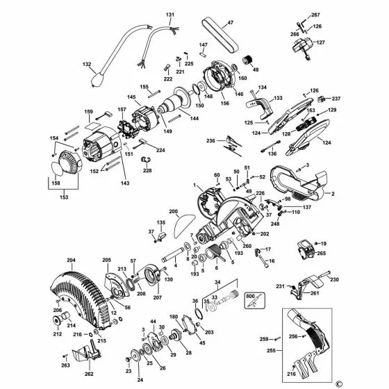 Dewalt DW713XPS Spare Parts List Type 2