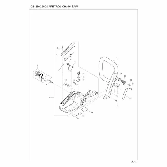 Makita EA3200S Spare Parts List