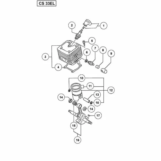Hitachi CS33EL Spare Parts List