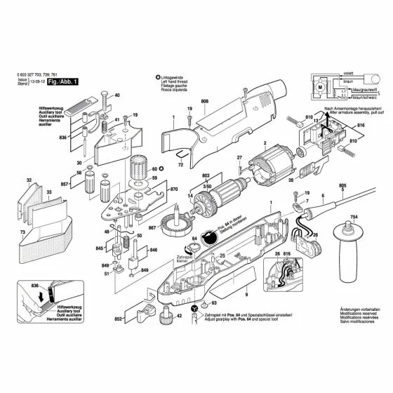 Bosch PVS 300 AE Spare Parts List Type: 0603327742