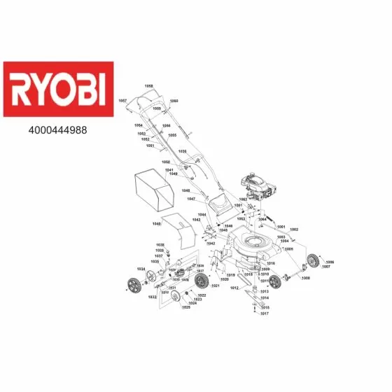 Ryobi RLM46175SL BOLT Item discontinued (5131035854) Spare Part Serial No: 4000444988